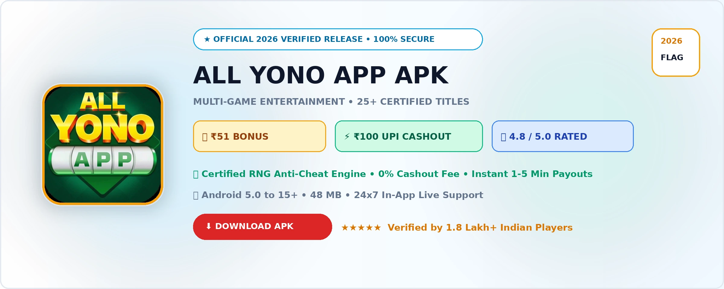 All Yono App Official 2026 Game Banner