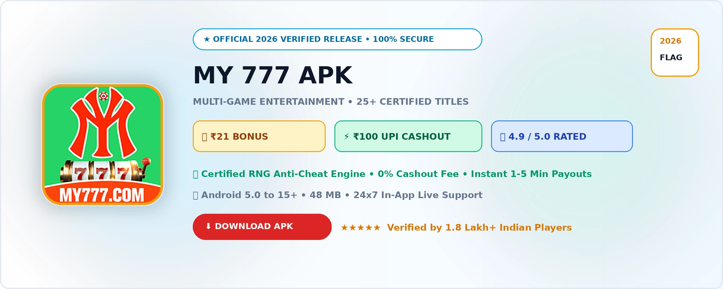 MY 777 Official 2026 Game Banner